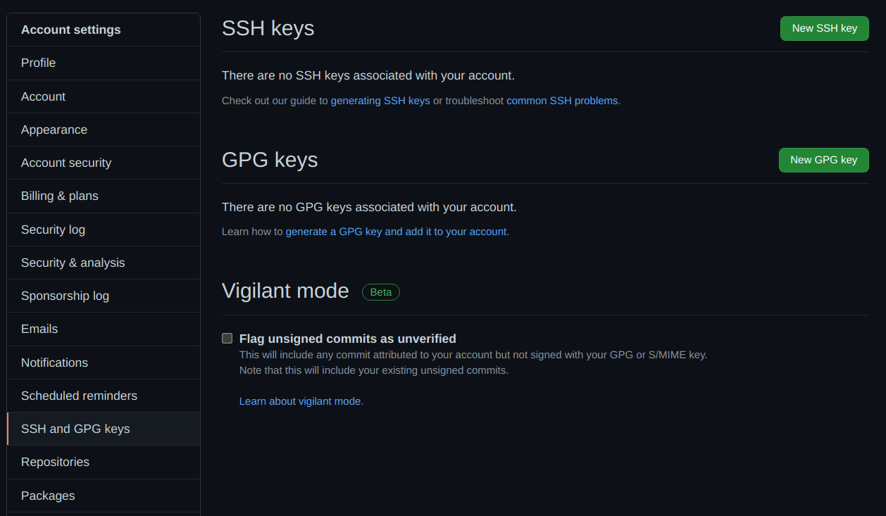 SSH Settings
