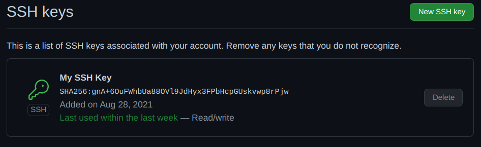 SSH Key Verified